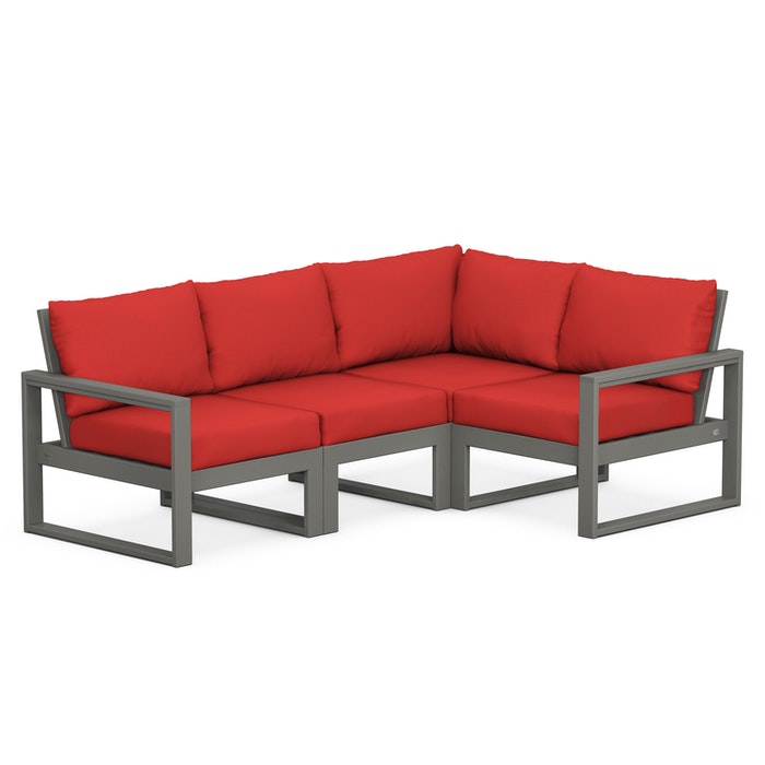 POLYWOOD EDGE 4-Piece Modular Deep Seating Set