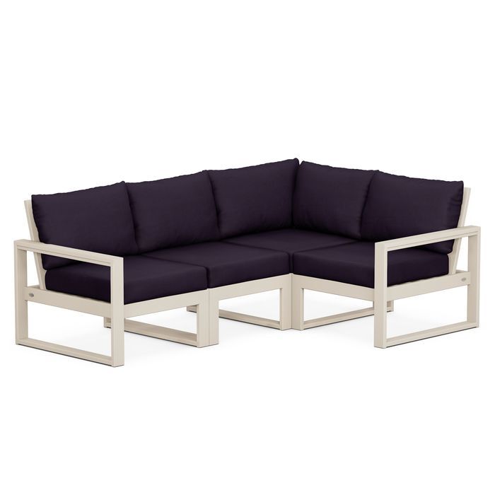 POLYWOOD EDGE 4-Piece Modular Deep Seating Set