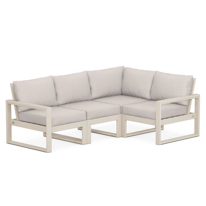 POLYWOOD EDGE 4-Piece Modular Deep Seating Set