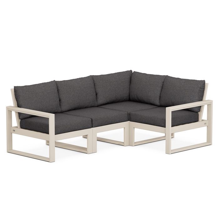 POLYWOOD EDGE 4-Piece Modular Deep Seating Set