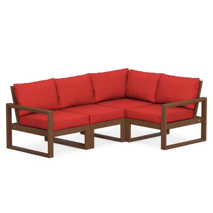 POLYWOOD EDGE 4-Piece Modular Deep Seating Set