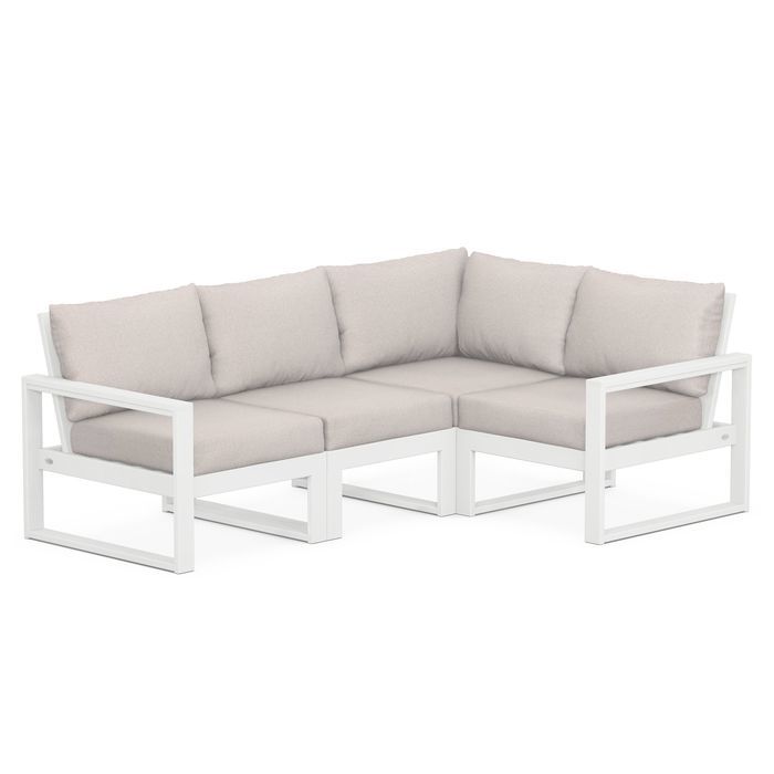 POLYWOOD EDGE 4-Piece Modular Deep Seating Set