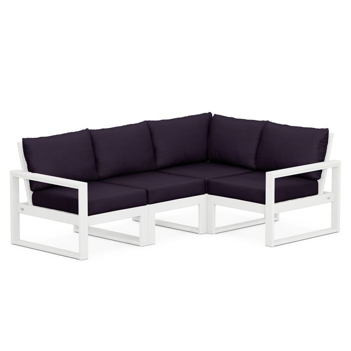 POLYWOOD EDGE 4-Piece Modular Deep Seating Set