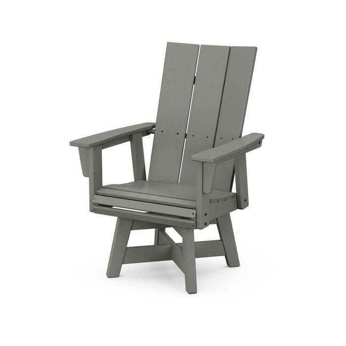 POLYWOOD Modern Curveback Adirondack Swivel Dining Chair