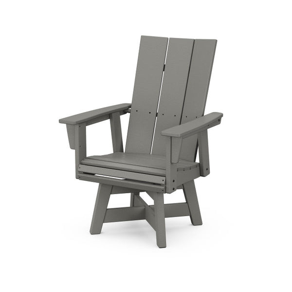 POLYWOOD Modern Curveback Adirondack Swivel Dining Chair