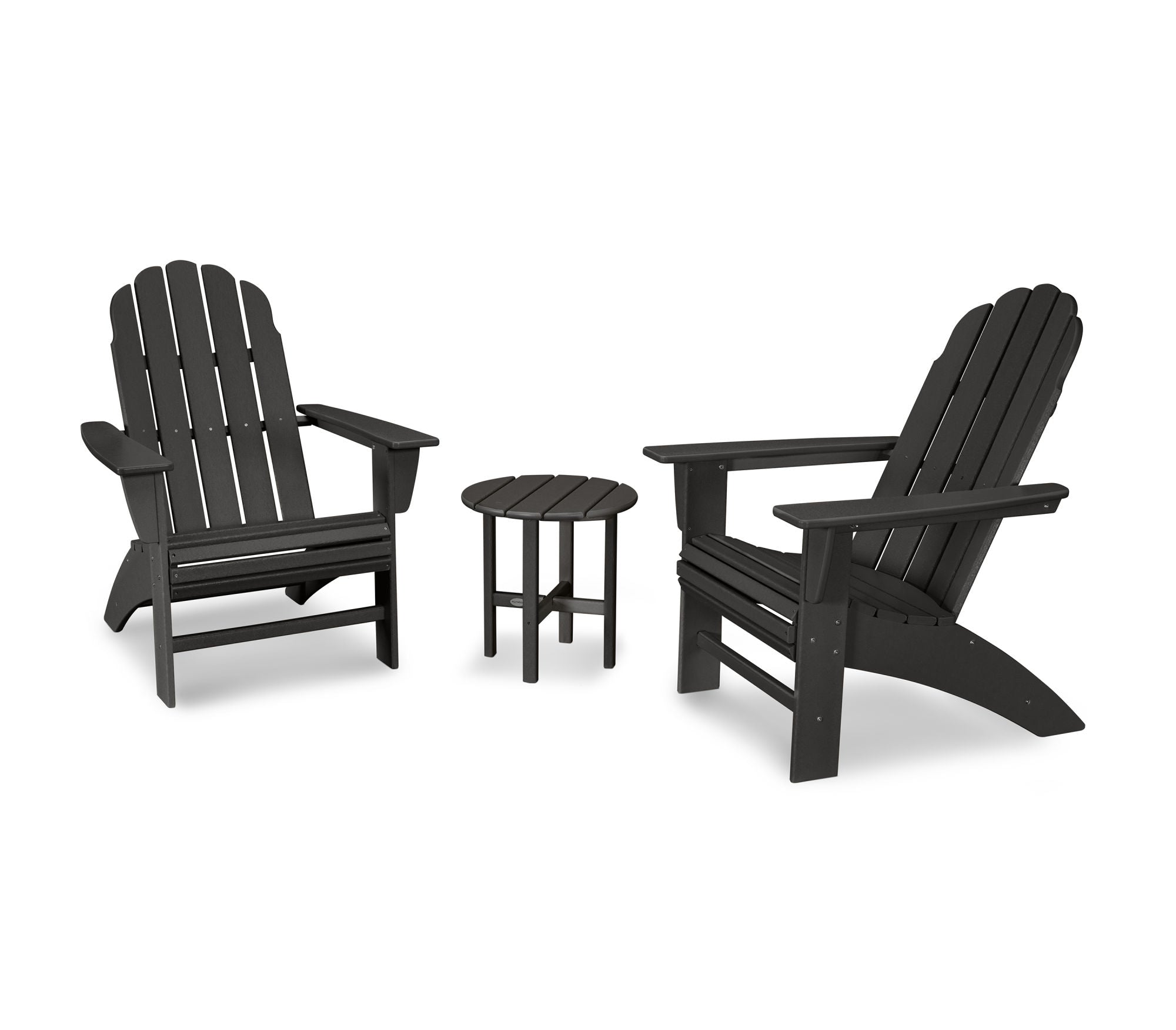 POLYWOOD Vineyard 3-Piece Curveback Adirondack Set