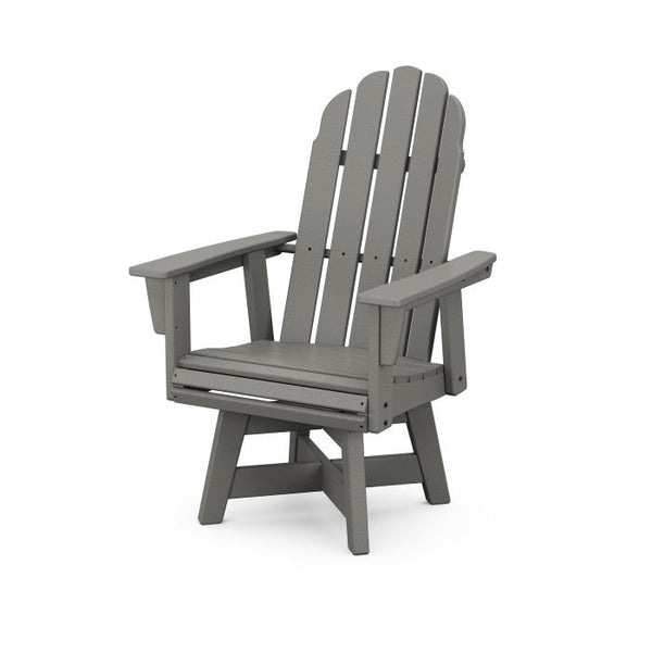 POLYWOOD Vineyard Curveback Adirondack Swivel Dining Chair