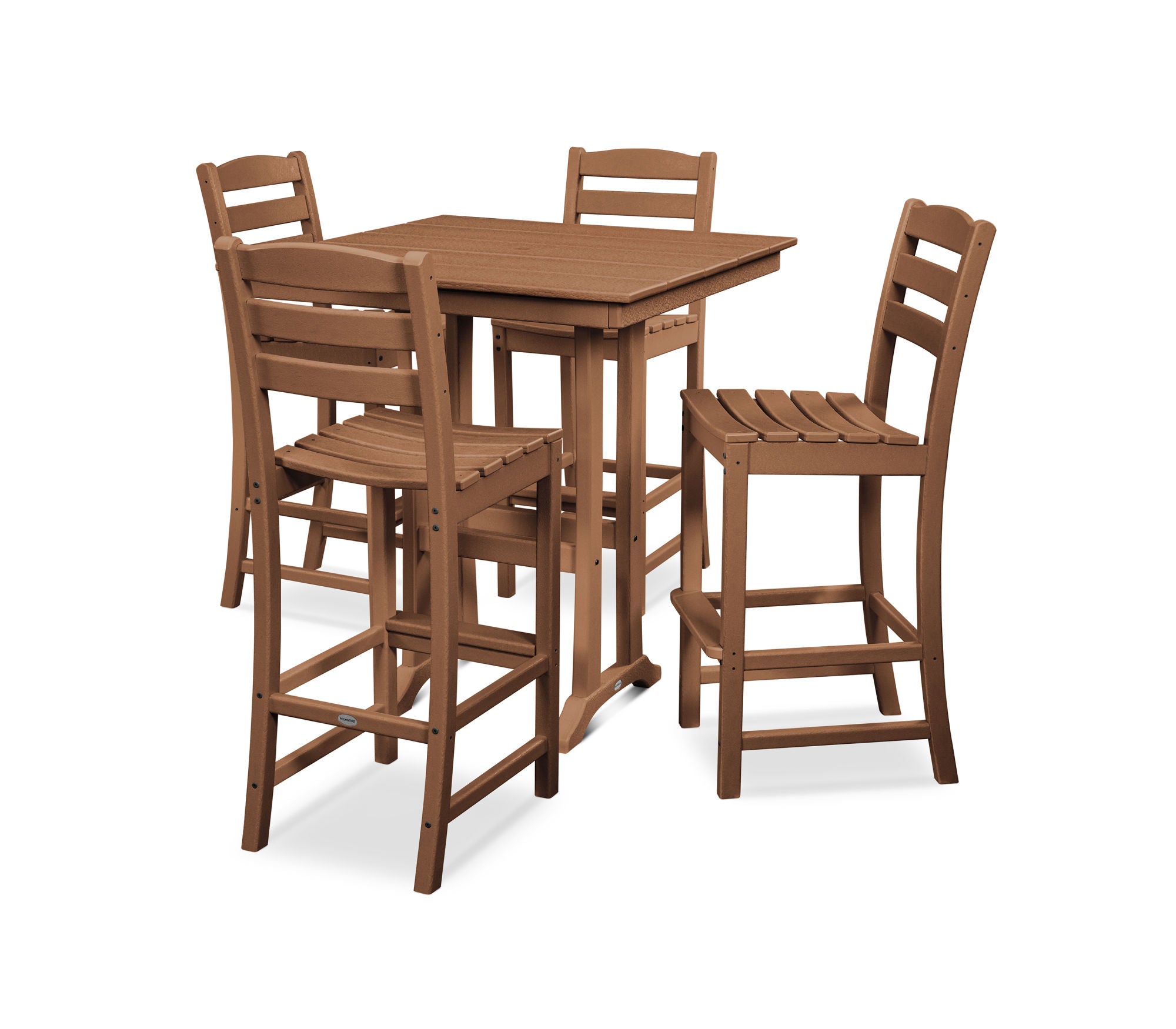 POLYWOOD La Casa Café 5-Piece Farmhouse Trestle Bar Set