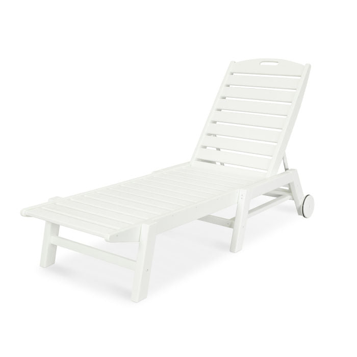 POLYWOOD Nautical Chaise w/ Wheels - Stackable