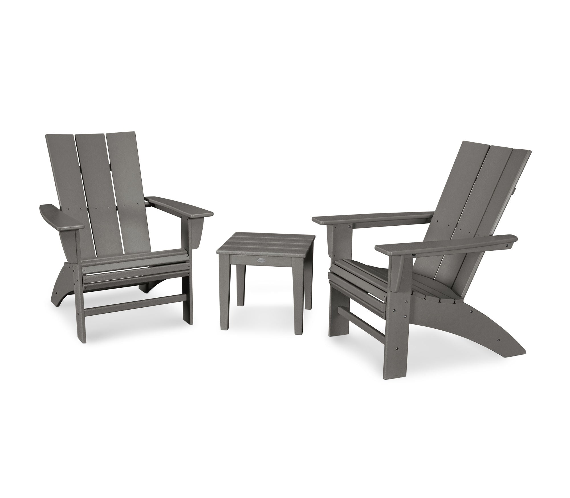 POLYWOOD Modern 3-Piece Curveback Adirondack Set