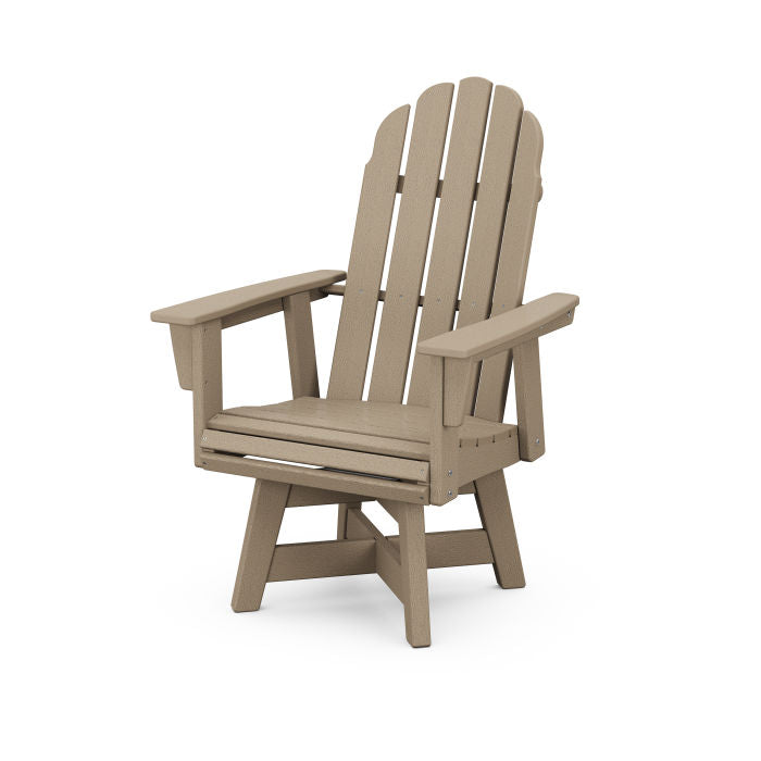 POLYWOOD Vineyard Curveback Adirondack Swivel Dining Chair