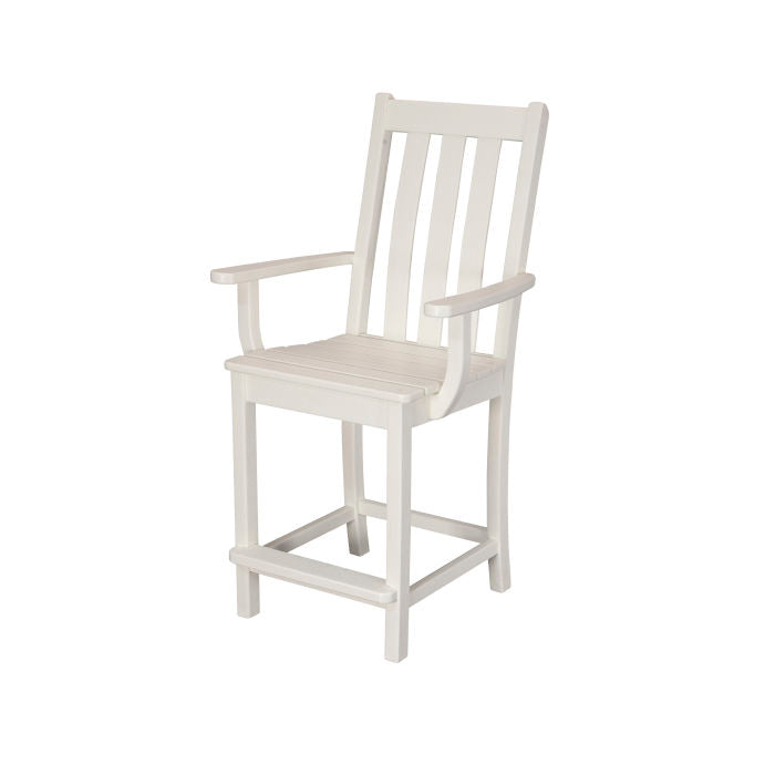 POLYWOOD Vineyard Counter Arm Chair