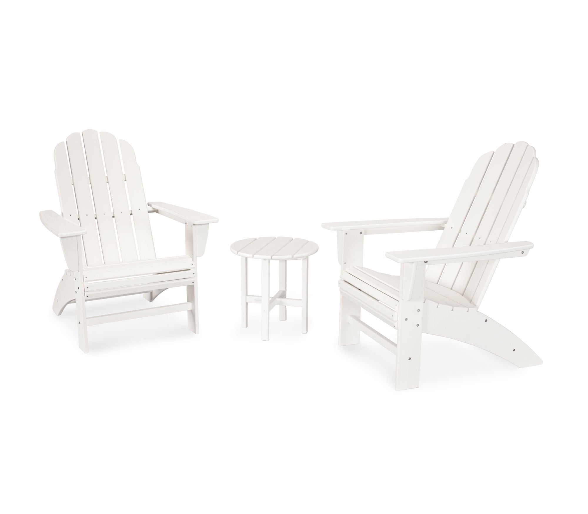 POLYWOOD Vineyard 3-Piece Curveback Adirondack Set