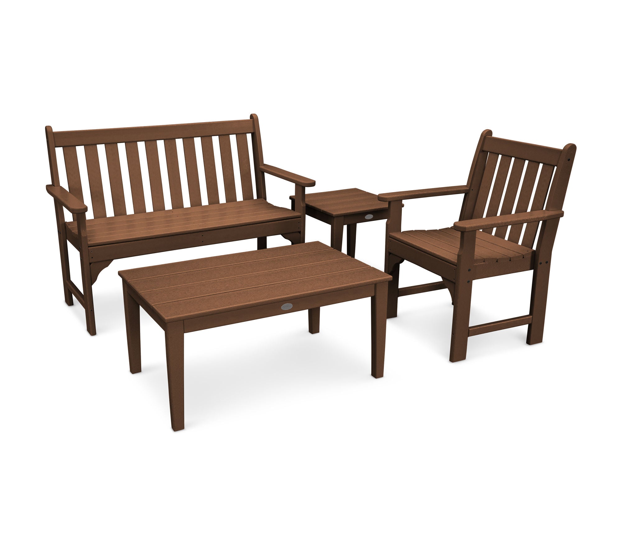 POLYWOOD Vineyard 4-Piece Bench Seating Set