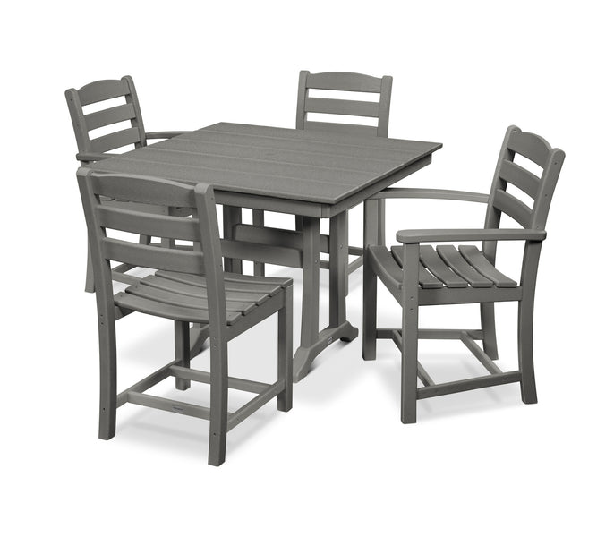 POLYWOOD La Casa Café 5-Piece Farmhouse Trestle Dining Set