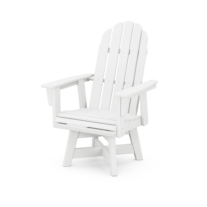 POLYWOOD Vineyard Curveback Adirondack Swivel Dining Chair