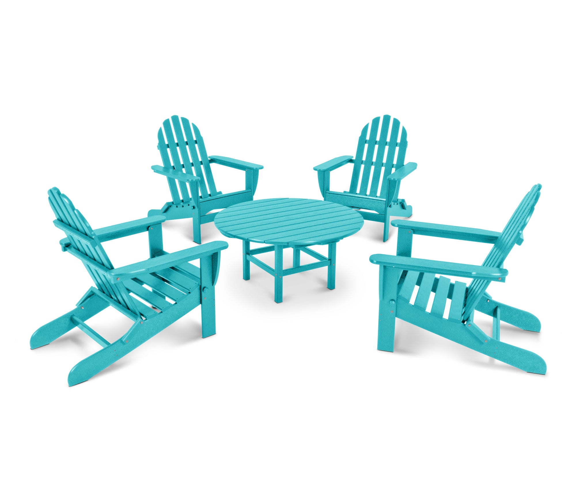 POLYWOOD Classic Folding Adirondack 5-Piece Conversation Group