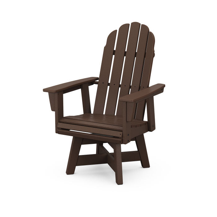 POLYWOOD Vineyard Curveback Adirondack Swivel Dining Chair