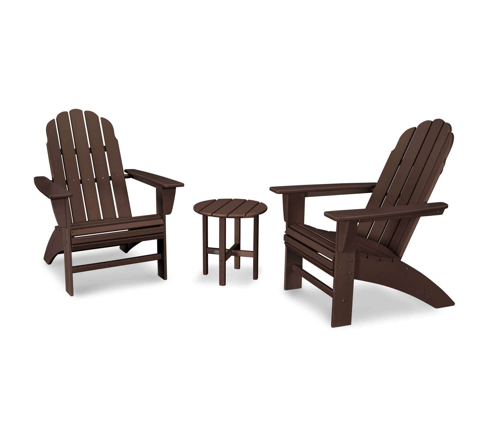 POLYWOOD Vineyard 3-Piece Curveback Adirondack Set