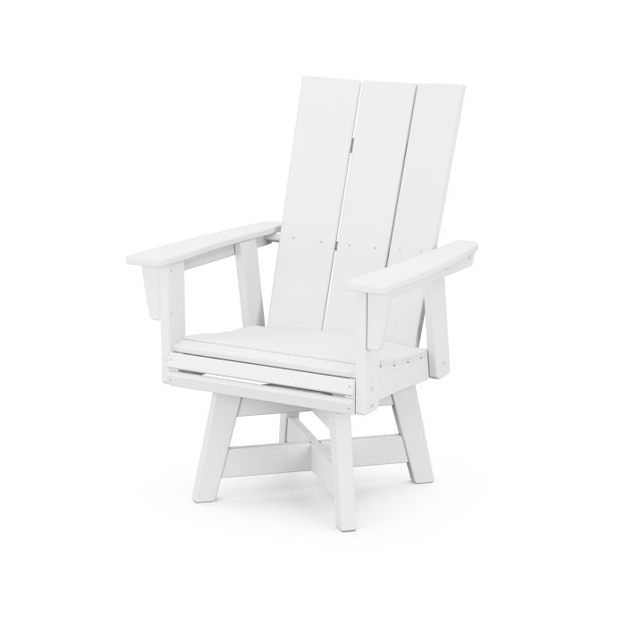 POLYWOOD Modern Curveback Adirondack Swivel Dining Chair