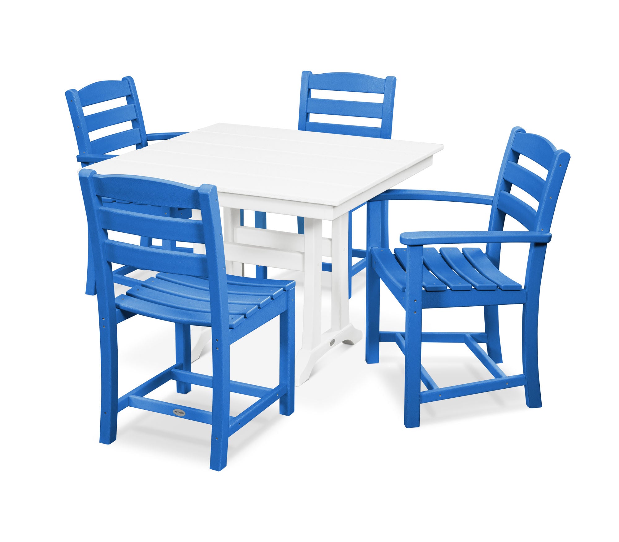 POLYWOOD La Casa Café 5-Piece Farmhouse Trestle Dining Set