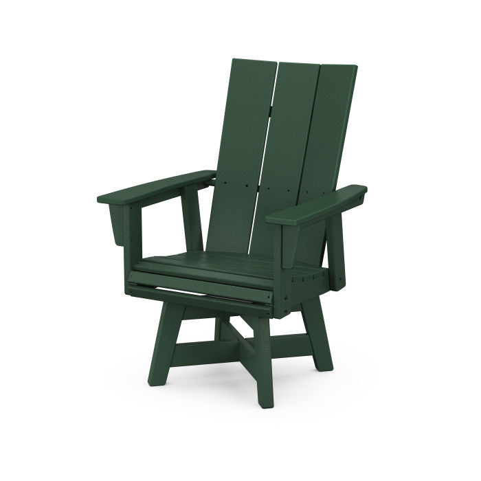 POLYWOOD Modern Curveback Adirondack Swivel Dining Chair