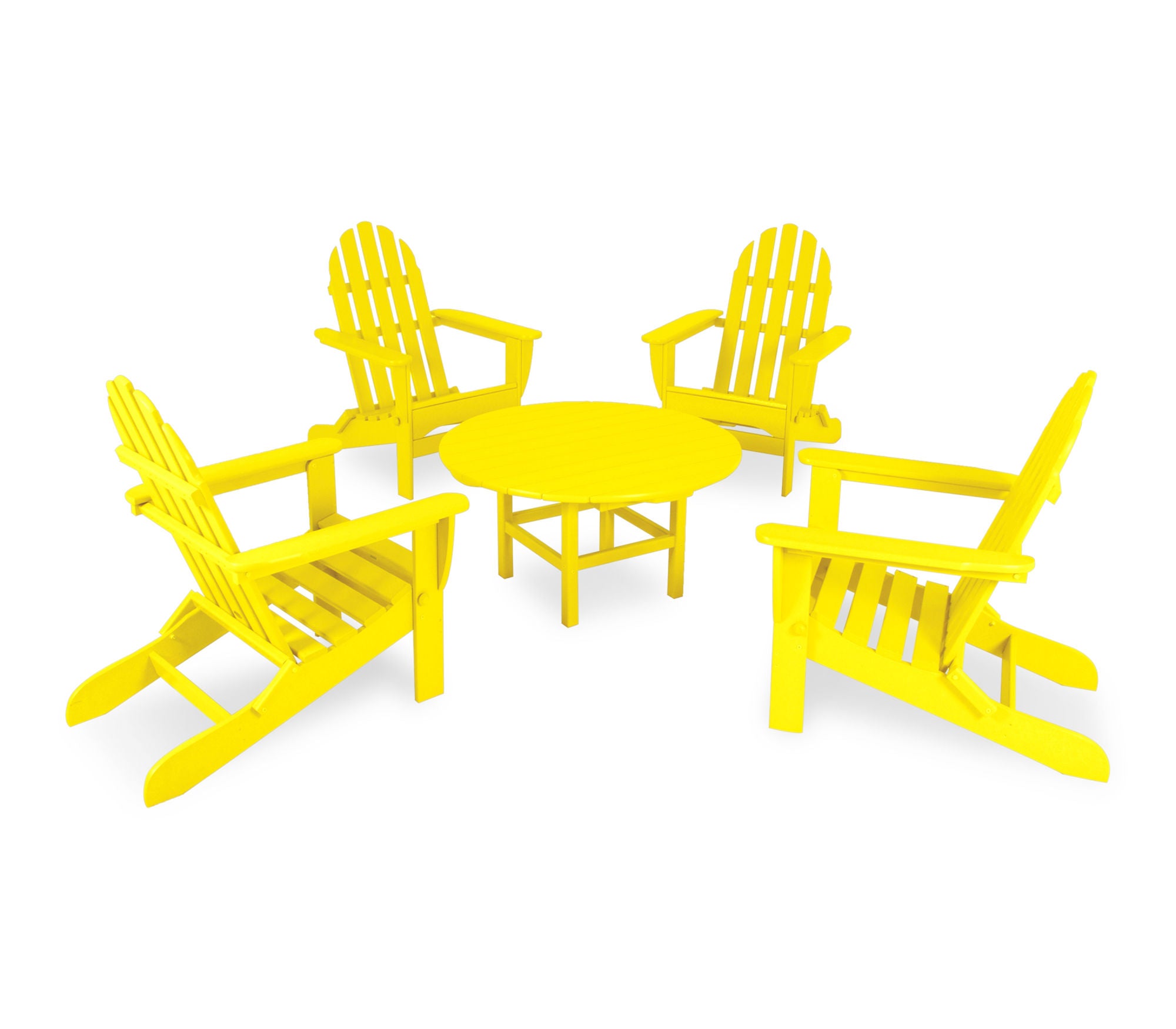 POLYWOOD Classic Folding Adirondack 5-Piece Conversation Group
