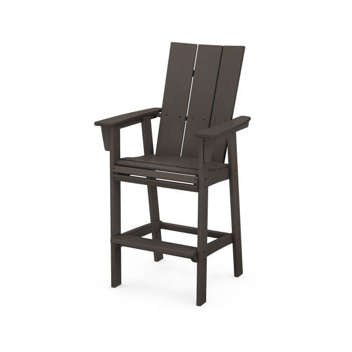 POLYWOOD Modern Curveback Adirondack Bar Chair