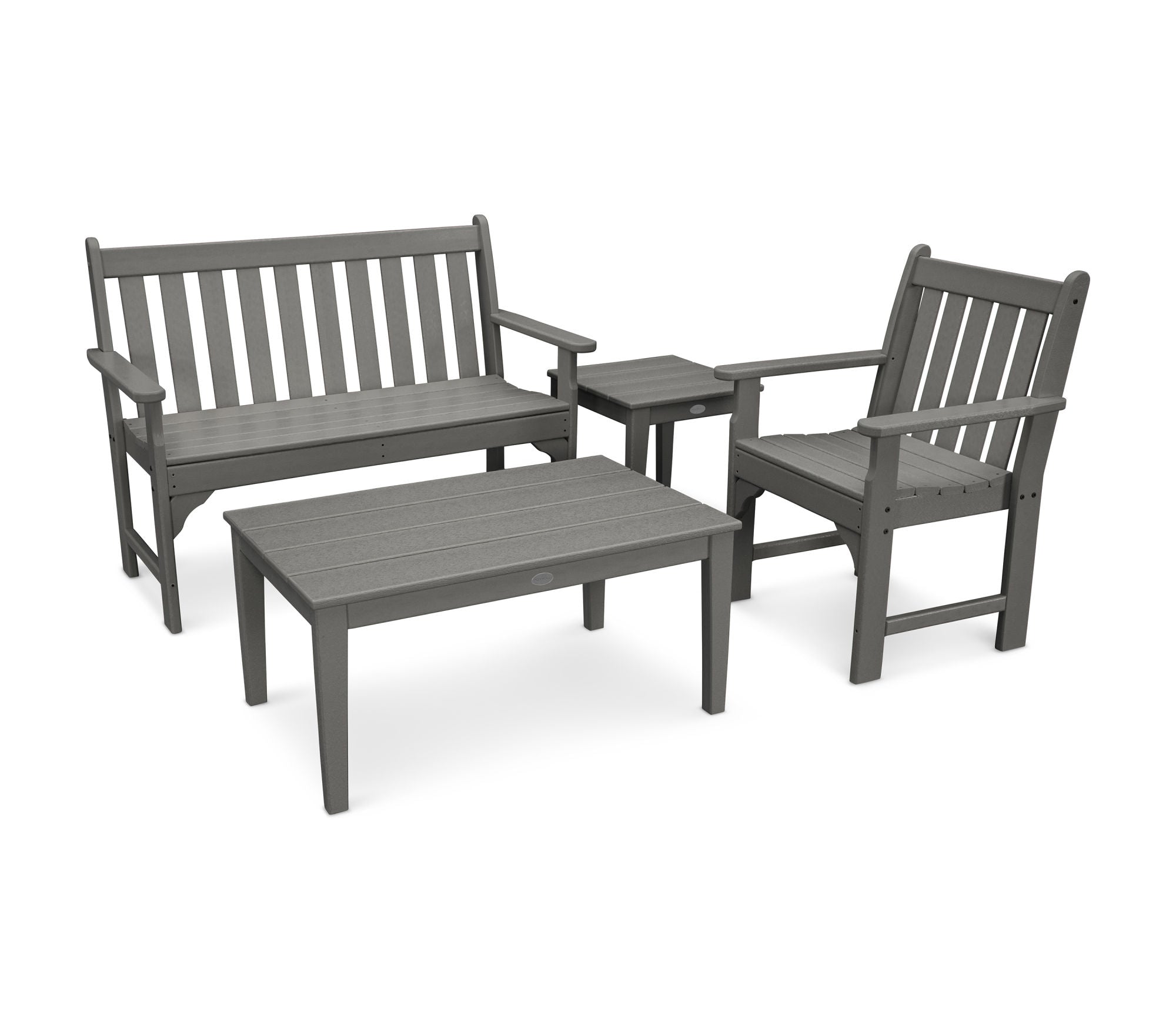 POLYWOOD Vineyard 4-Piece Bench Seating Set