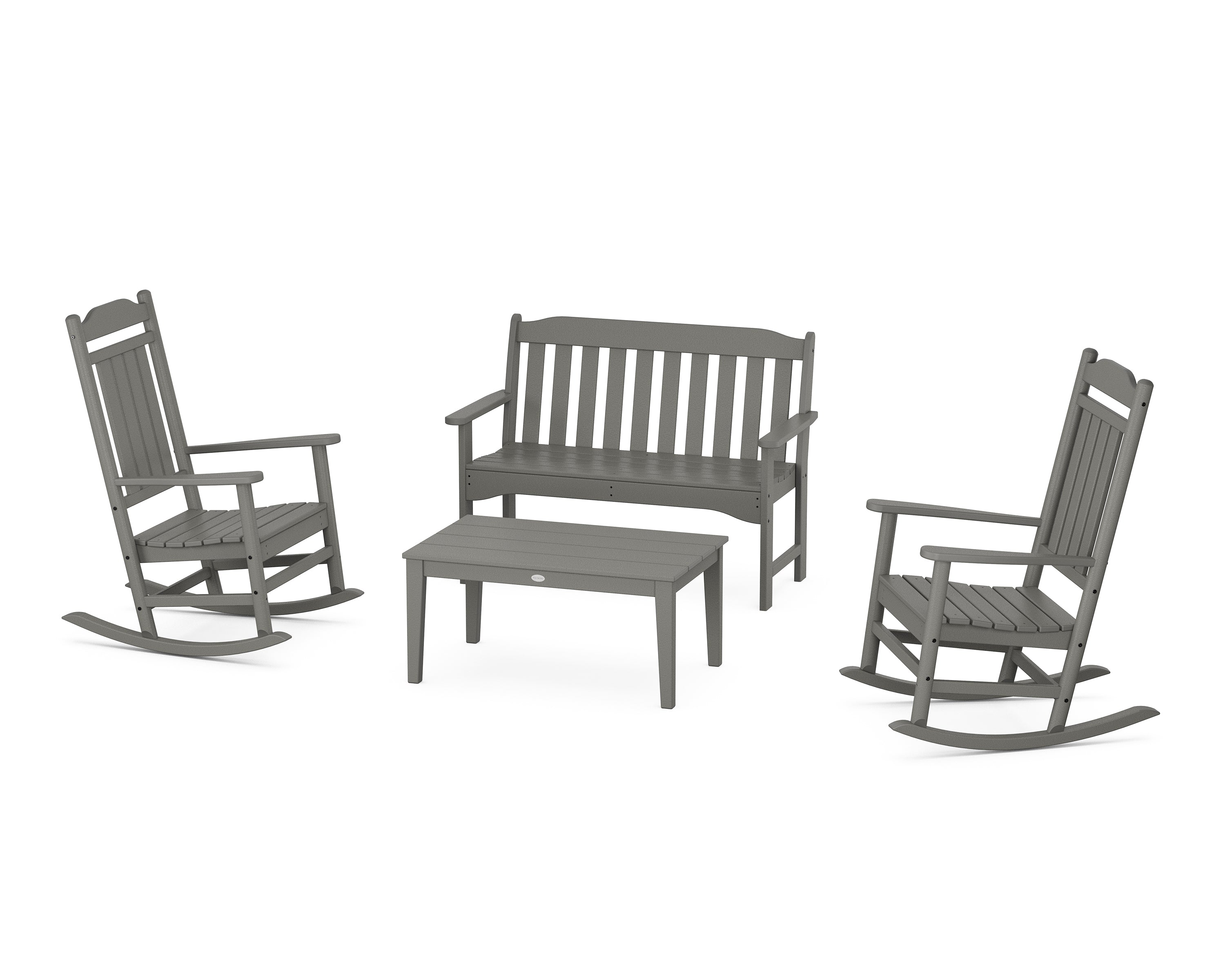 POLYWOOD Country Living Cottage Legacy Rocking Chair 4-Piece Porch Set
