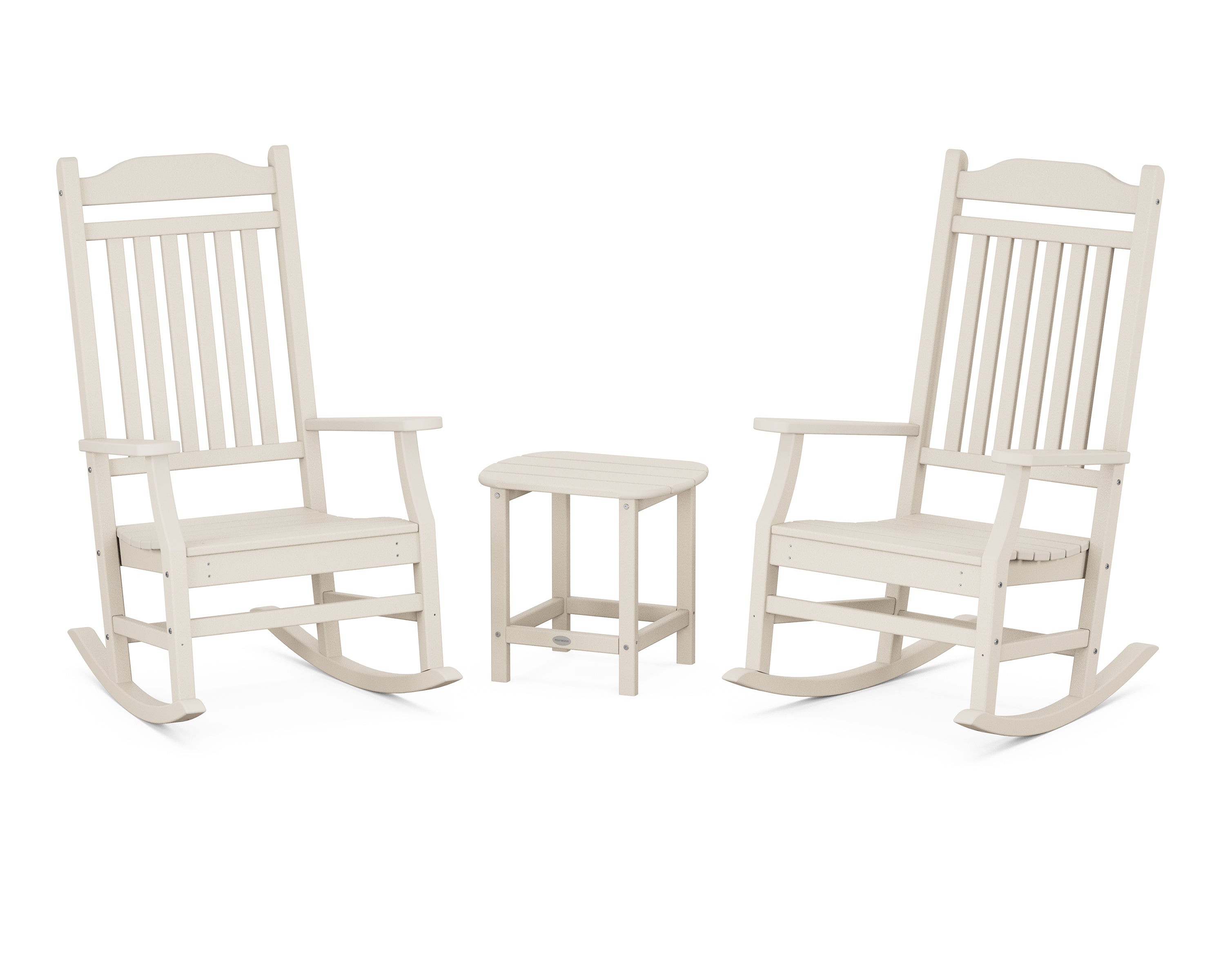 POLYWOOD Country Living Cottage Rocking Chair 3-Piece Set