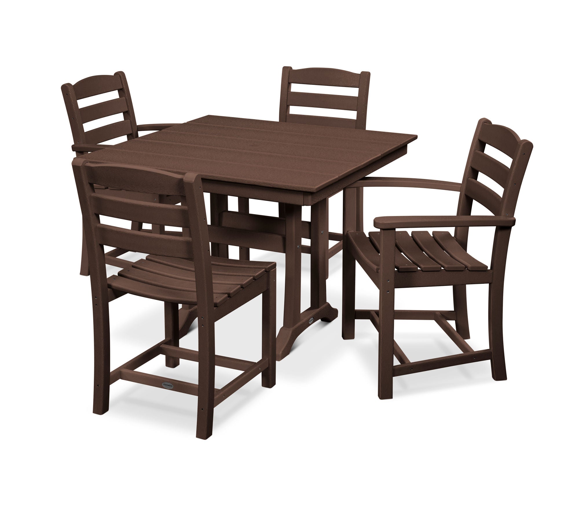 POLYWOOD La Casa Café 5-Piece Farmhouse Trestle Dining Set