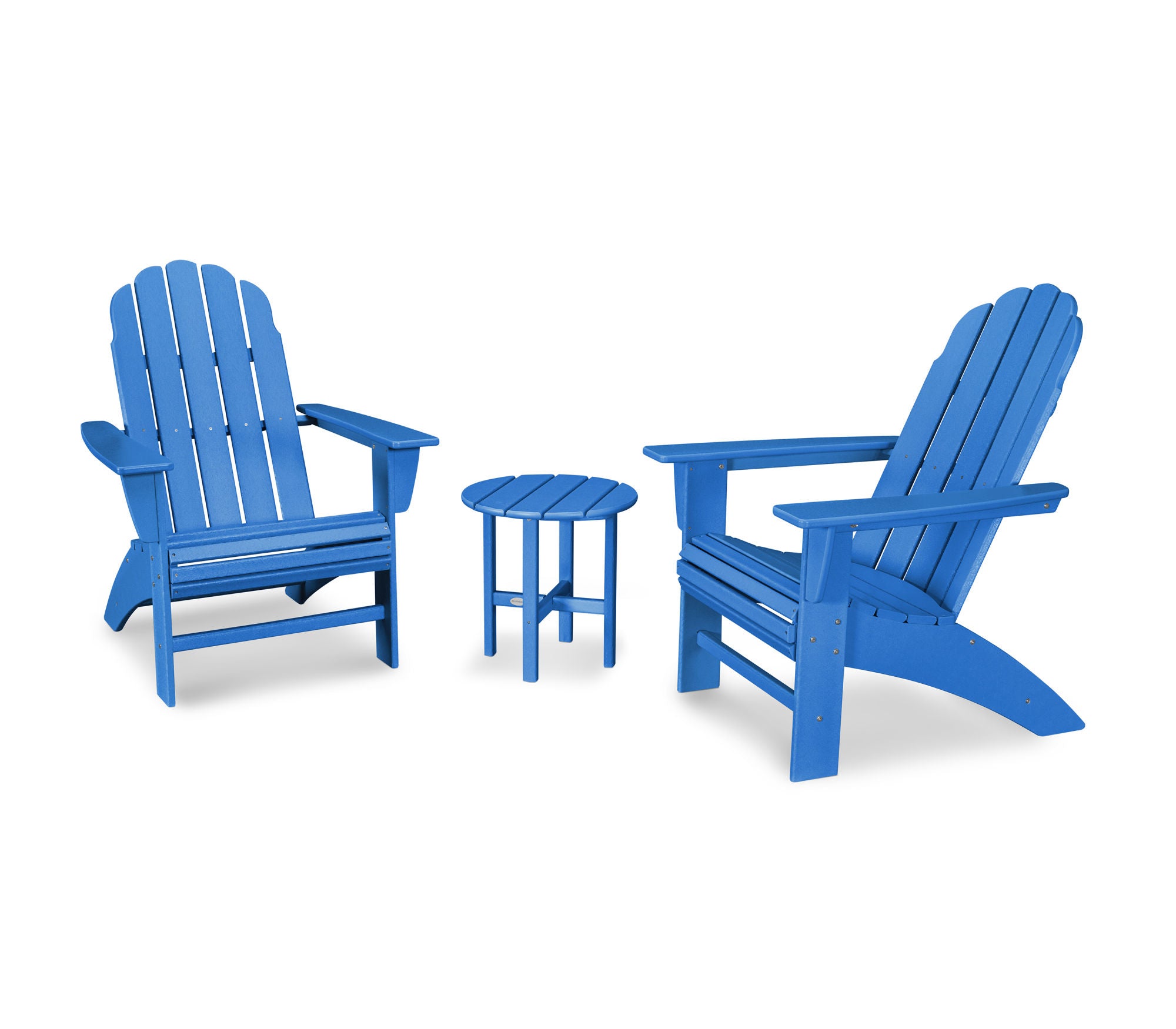 POLYWOOD Vineyard 3-Piece Curveback Adirondack Set