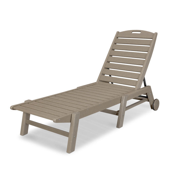 POLYWOOD Nautical Chaise w/ Wheels - Stackable