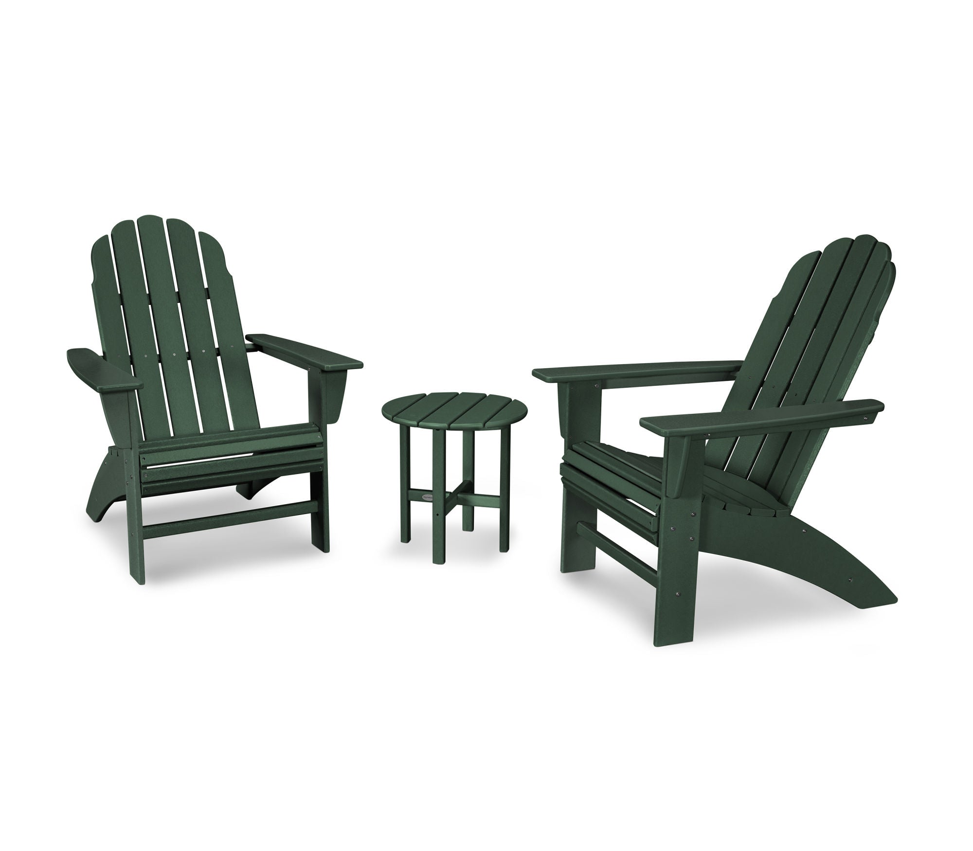 POLYWOOD Vineyard 3-Piece Curveback Adirondack Set