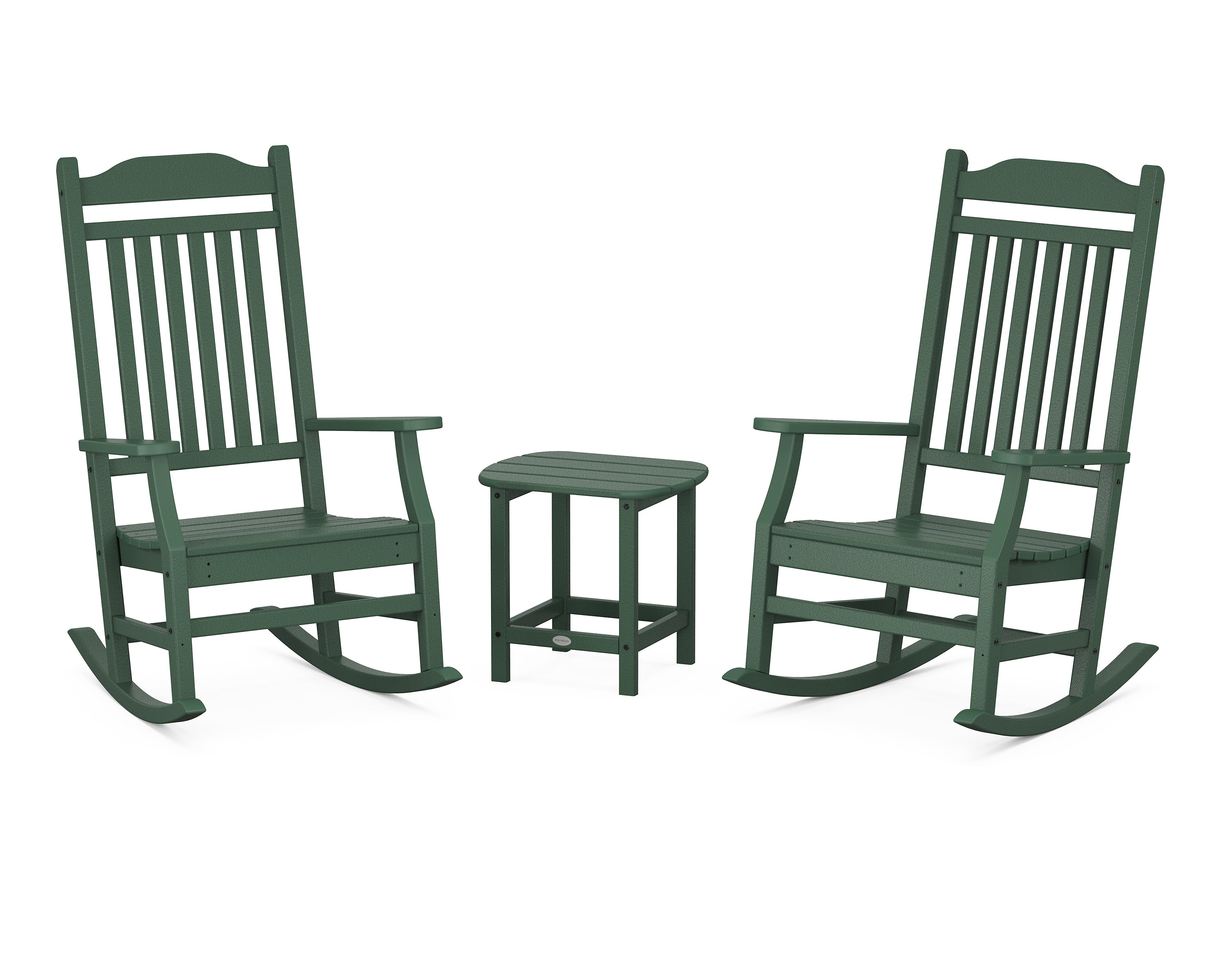 POLYWOOD Country Living Cottage Rocking Chair 3-Piece Set
