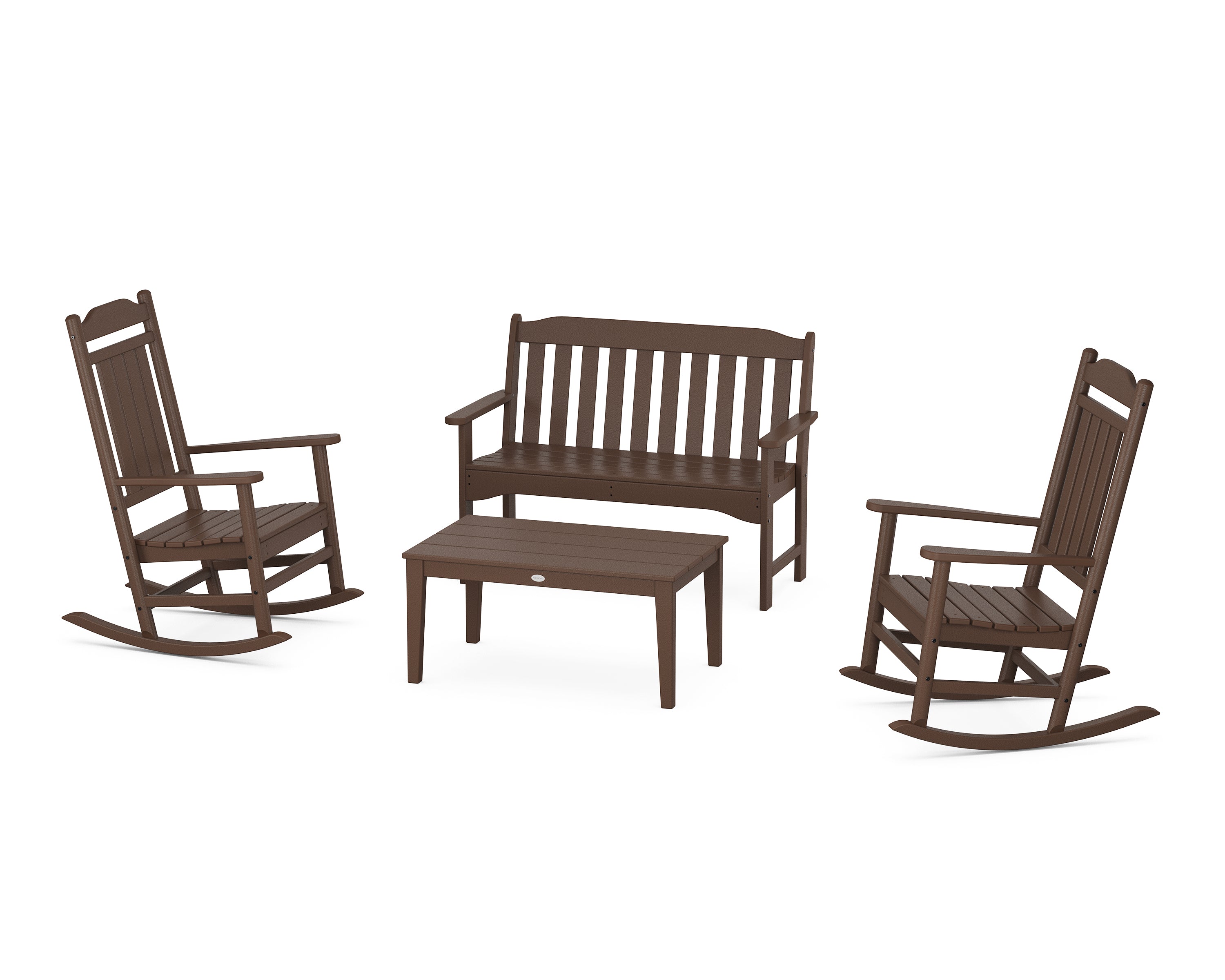 POLYWOOD Country Living Cottage Legacy Rocking Chair 4-Piece Porch Set