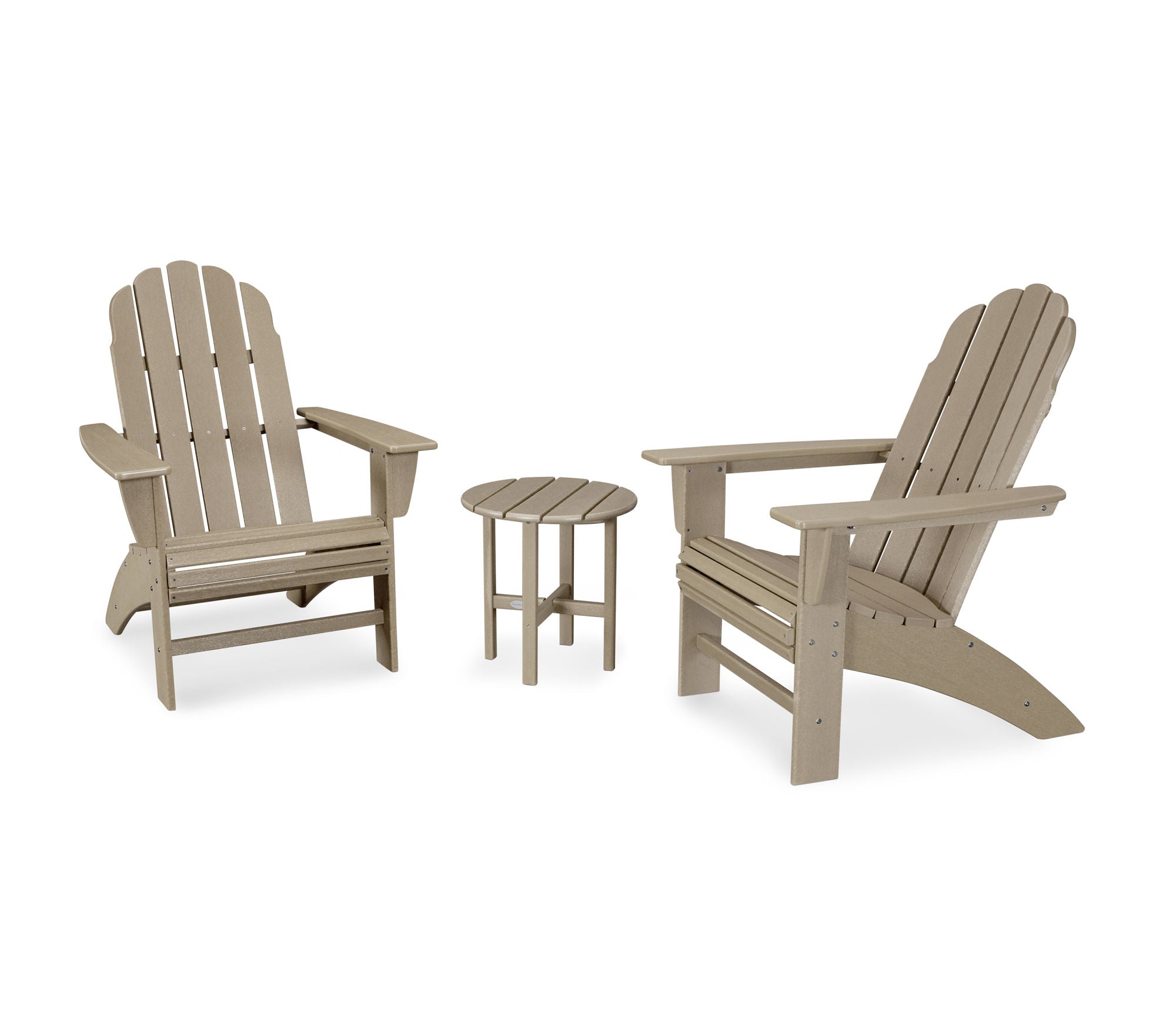 POLYWOOD Vineyard 3-Piece Curveback Adirondack Set