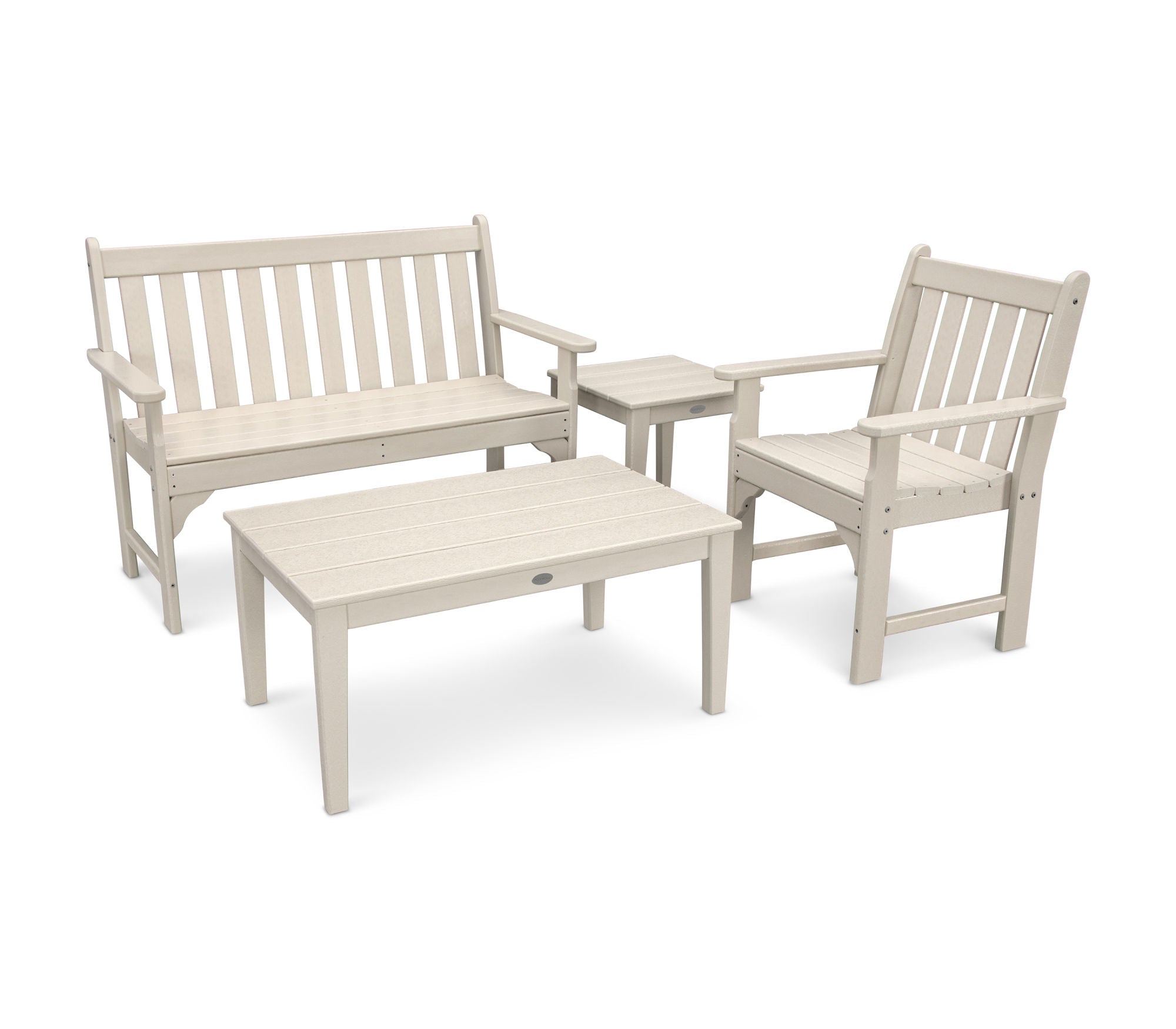 POLYWOOD Vineyard 4-Piece Bench Seating Set
