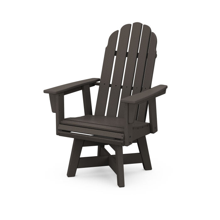 POLYWOOD Vineyard Curveback Adirondack Swivel Dining Chair