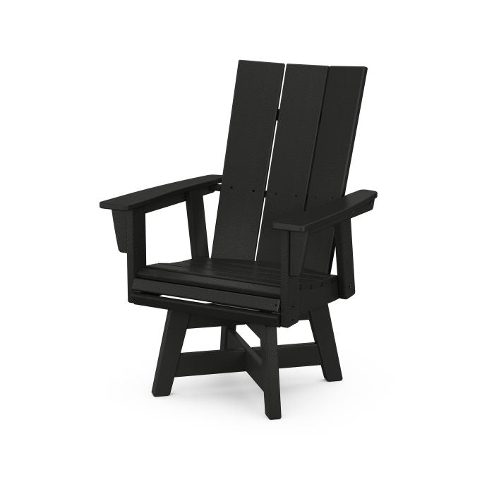 POLYWOOD Modern Curveback Adirondack Swivel Dining Chair