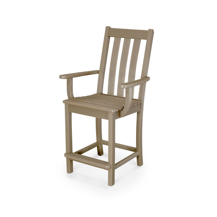 POLYWOOD Vineyard Counter Arm Chair