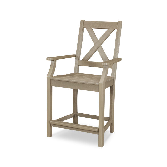 POLYWOOD Braxton Counter Arm Chair