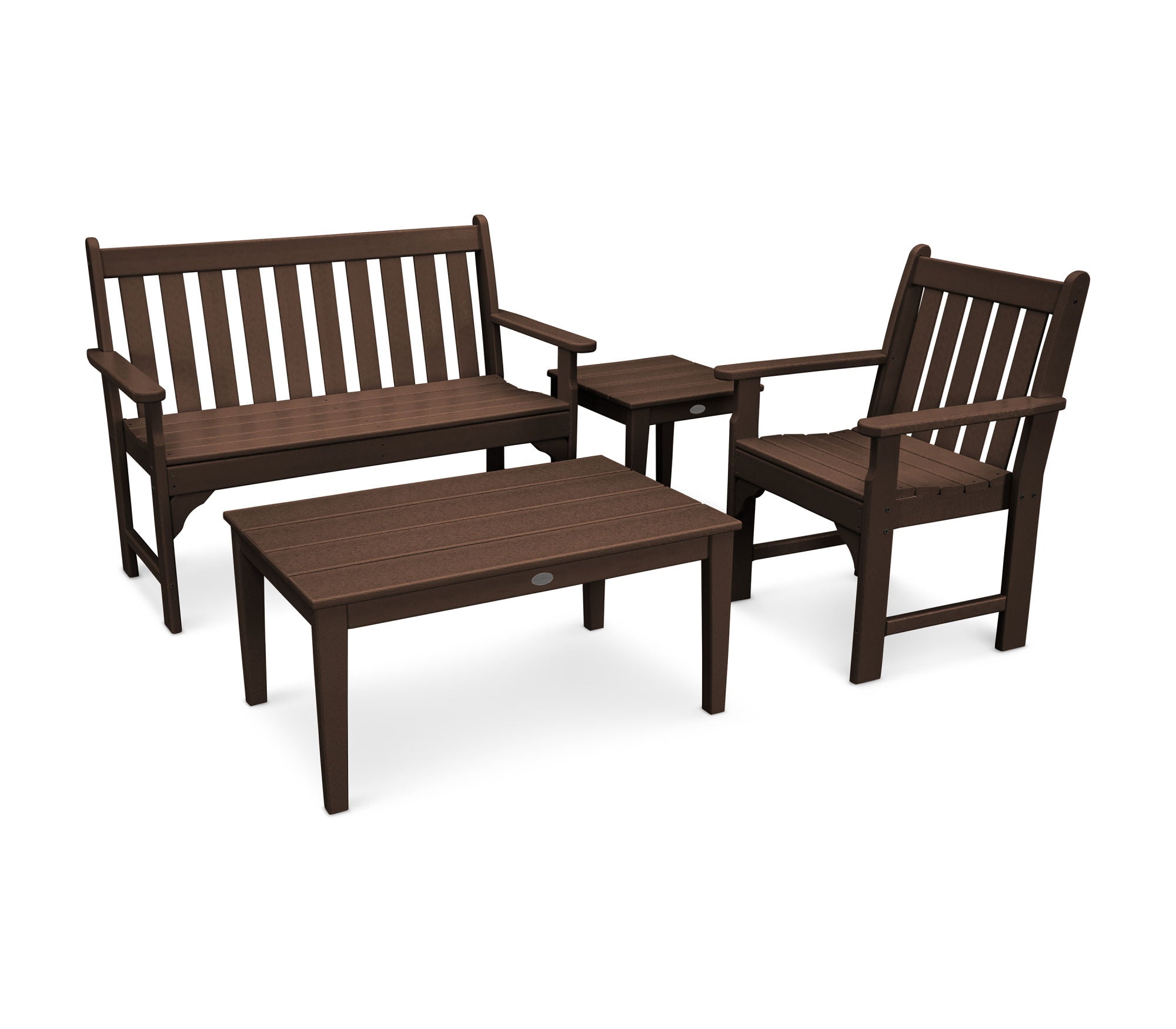 POLYWOOD Vineyard 4-Piece Bench Seating Set