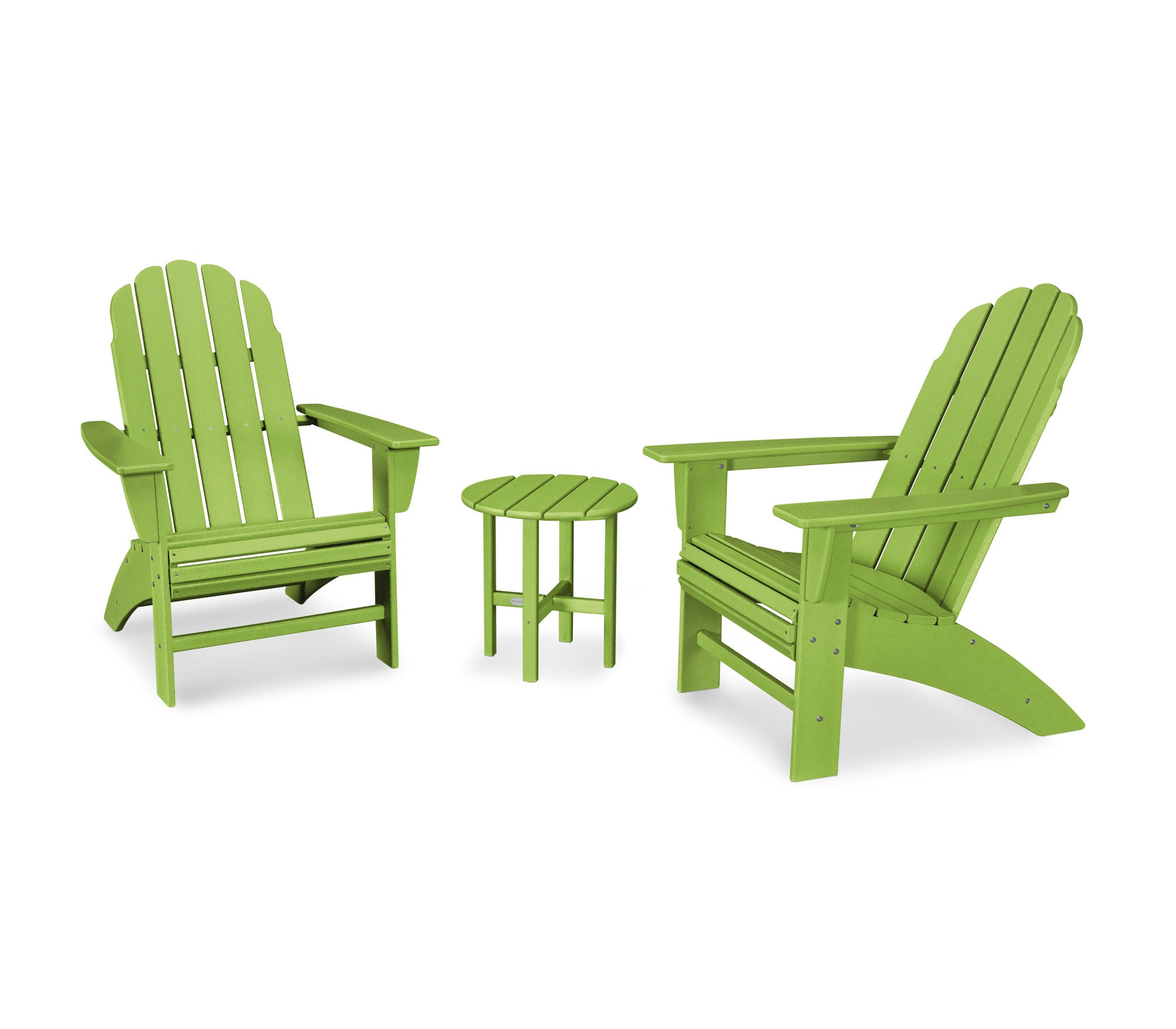 POLYWOOD Vineyard 3-Piece Curveback Adirondack Set