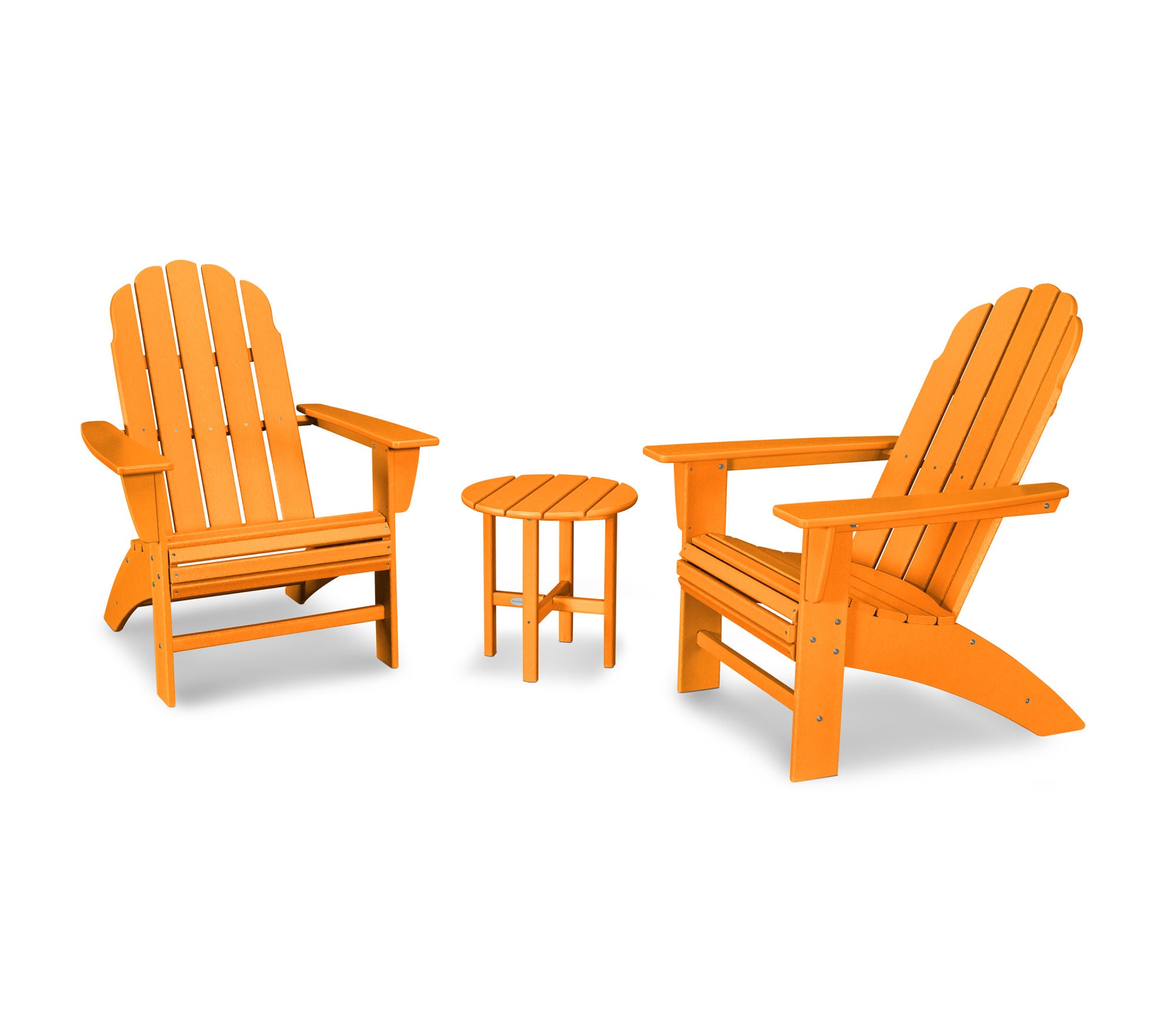 POLYWOOD Vineyard 3-Piece Curveback Adirondack Set