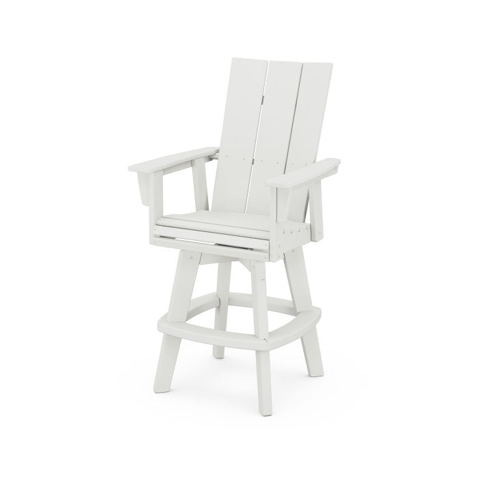 POLYWOOD Modern Curveback Adirondack Swivel Bar Chair