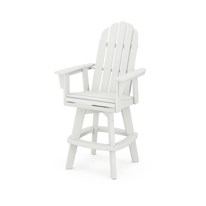 POLYWOOD Vineyard Curveback Adirondack Swivel Bar Chair
