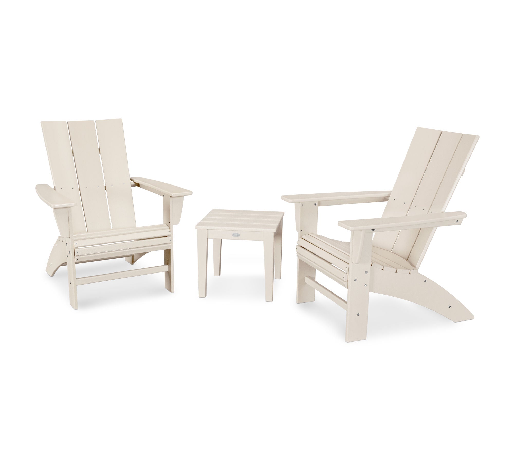 POLYWOOD Modern 3-Piece Curveback Adirondack Set