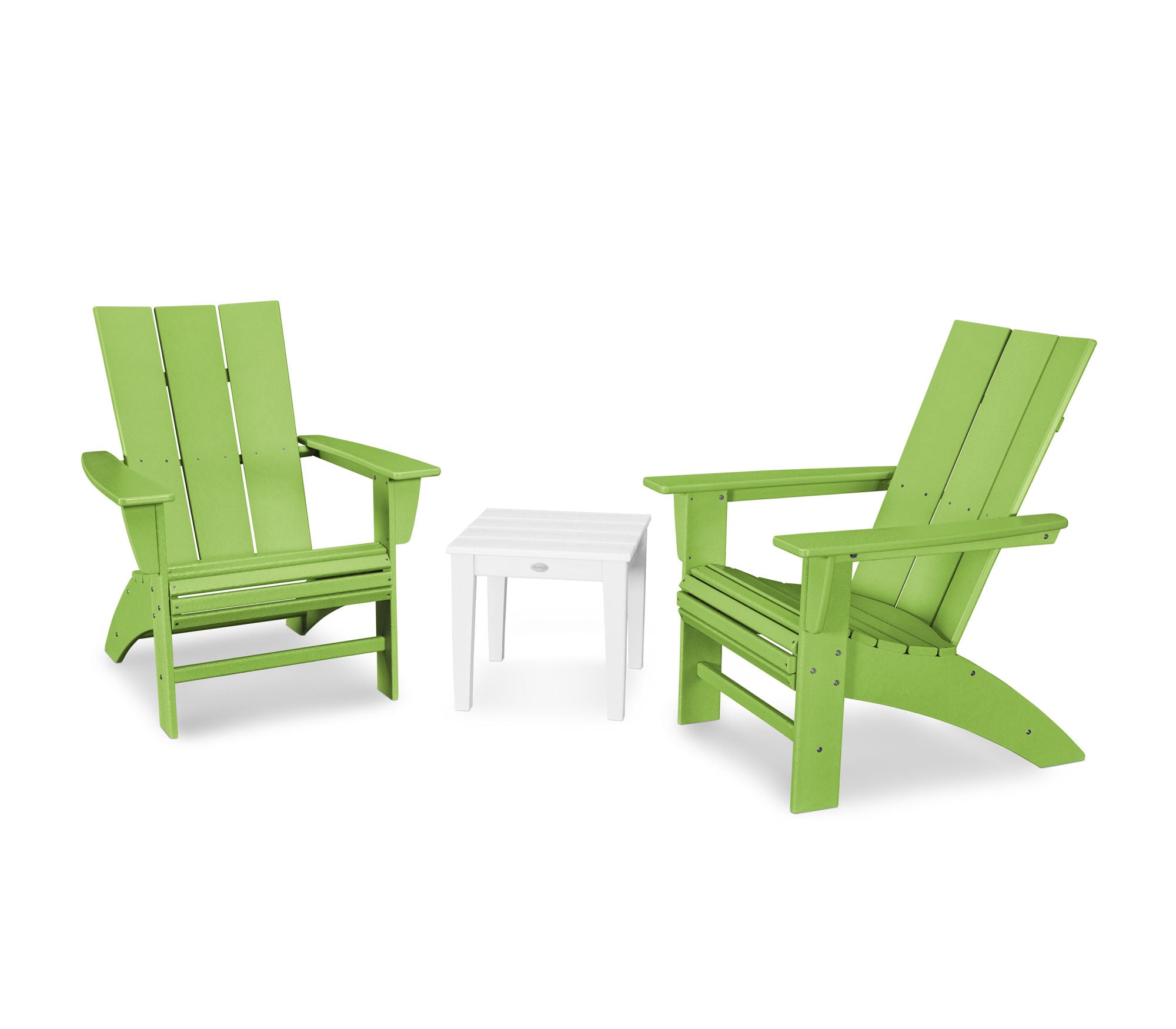 POLYWOOD Modern 3-Piece Curveback Adirondack Set